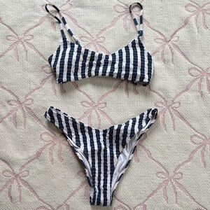 Cotton On Marina Blue Striped Bikini